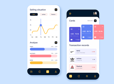 Data view app app design ui