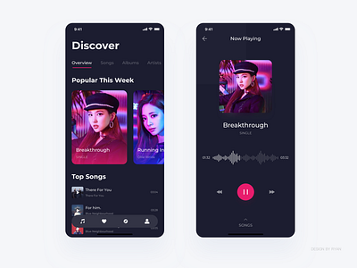 Dark UI  Music Player