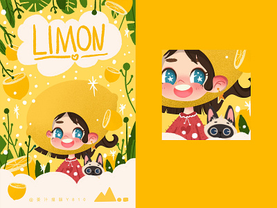 Lemon girl illustration