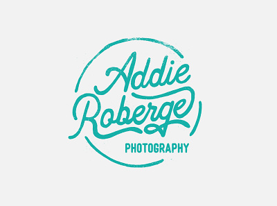 Addie Roberge Photography branding design distressed grunge handmade identity lettering logo mark photographer vector