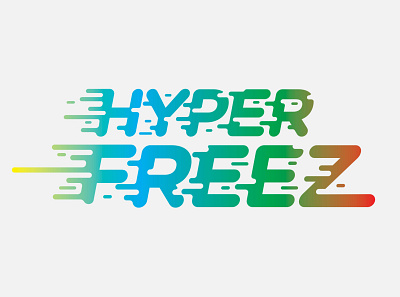 Cumberland Farms HyperFreez beverage branding design freeze hyper illustration logo mark retail speed typography vector