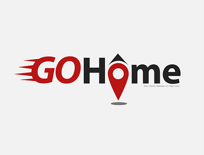 Logo Go Home branding design flat illustration illustrator logo minimal type