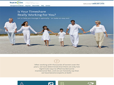 Trust In Time Landing page