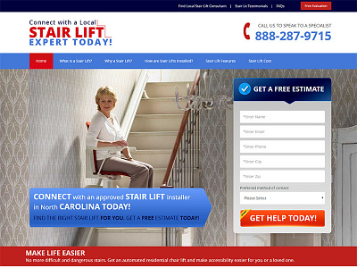 Stair Lift Website bootstrap landing page responsive