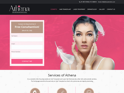 Athen Clinic frontend design graphics mockup