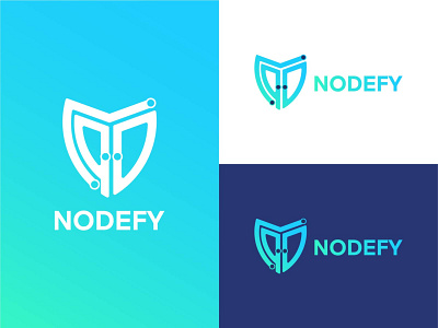 Logo | Nodefy brand design branding clean design flat gradient graphic logo logo design logos logotype message minimal tech logo technology vector