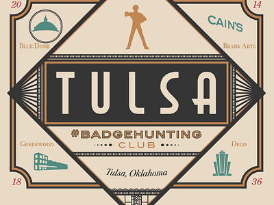 Tulsa #Badghunting Club Update art deco badgehunting blair deco detail itc blair oklahoma tulsa