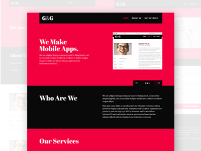 Website for Creative Agencies agancy creative red typography