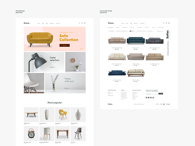 Livero. Minimalist Design for Furniture Store concept ecommerce front end furniture livero minimalist ui web design web development website