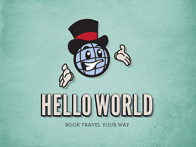 Hello World globe logo travel