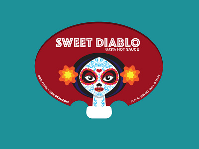 Sweet Diablo Hot Sauce hot sauce la muerta label logo