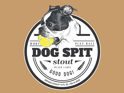 Dog Spit Stout beer craft beer design dog label las cruces new mexico