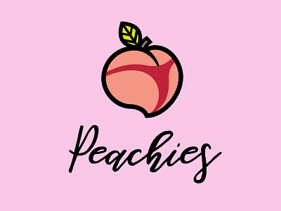 Peachies california eleazar hernandez logo online panties peaches pink retail script thongs underwear