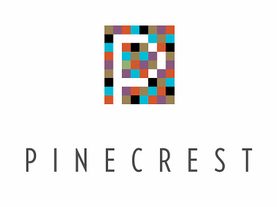 Pinecrest eleazar hernandez logo mixed used development multi color real estate retail sans serif