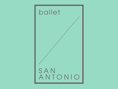 Ballet San Antonio ballet dance diagonal eleazar hernandez logo minimalism movement san antonio sans serif