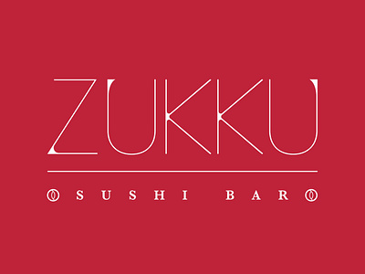 Zukku Sushi Bar branding eleazar hernandez logo retail typography