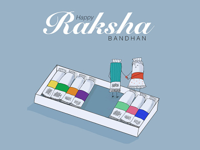 Artists branding conceptual creative design family graphic design illustration india rakhi rakshabandhan siblings