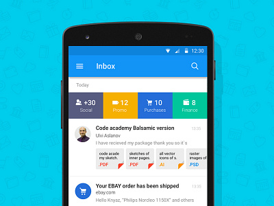 Mail.ru Concept Material Design android app ios mail mail.ru material