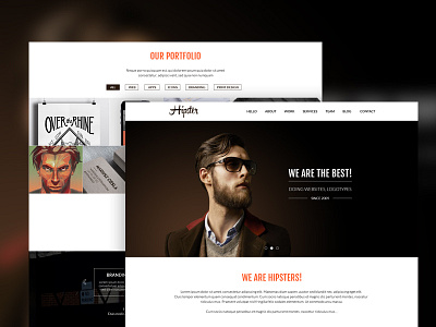 Hipster Website Template hipster site template webdesign website