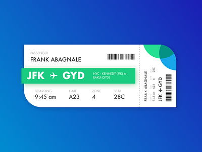 Boarding Pass UI