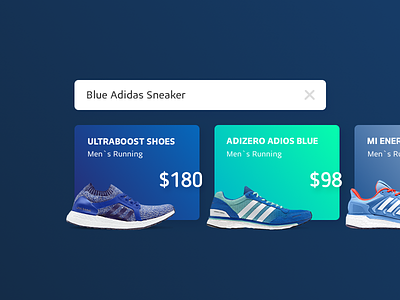 Search Result UI adidas blue commerce design result search shop sneaker ui