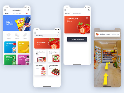 Supermarket IOS app design concept app design grocery ios iphonex market store supermarket ui ux