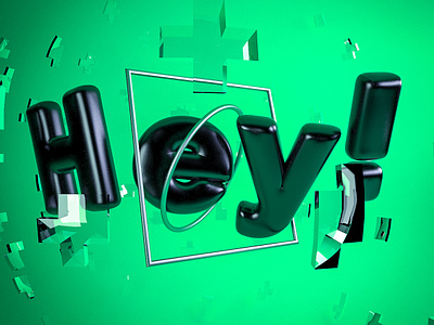 Daily Render 8 - Hey! Type c4d cinema4d daily design hey! render vray