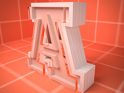 Daily Render 10 - A letter 3d c4d cinema 4d letter red typogrpahy vray