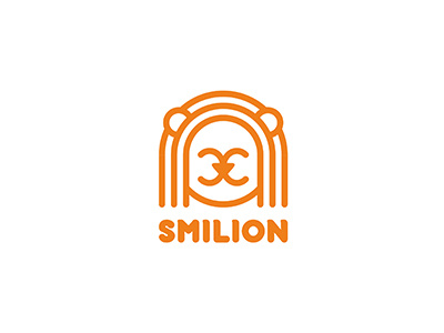 Smilion baby clothes brand kid logo lion logo smile