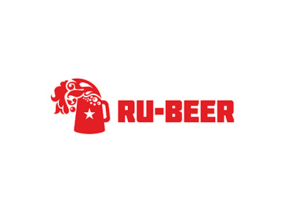 Ru-beer beer brand khokhloma logo mug star