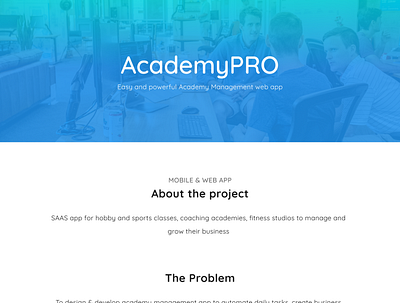 AcademyPRO SAAS app app branding design ux web website