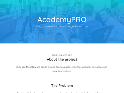 AcademyPRO SAAS app