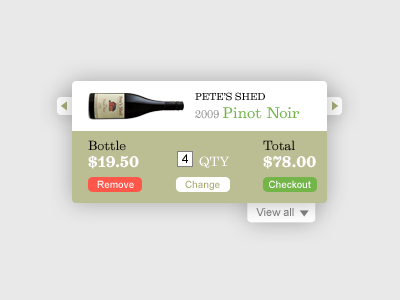 Shopping Cart Widget cart shopping wine