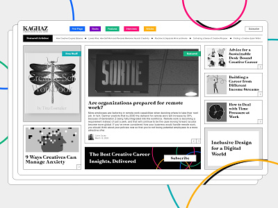 Kaghaz- UI Concept article blog design layout magazine news newspaper paper ui uidesign ux