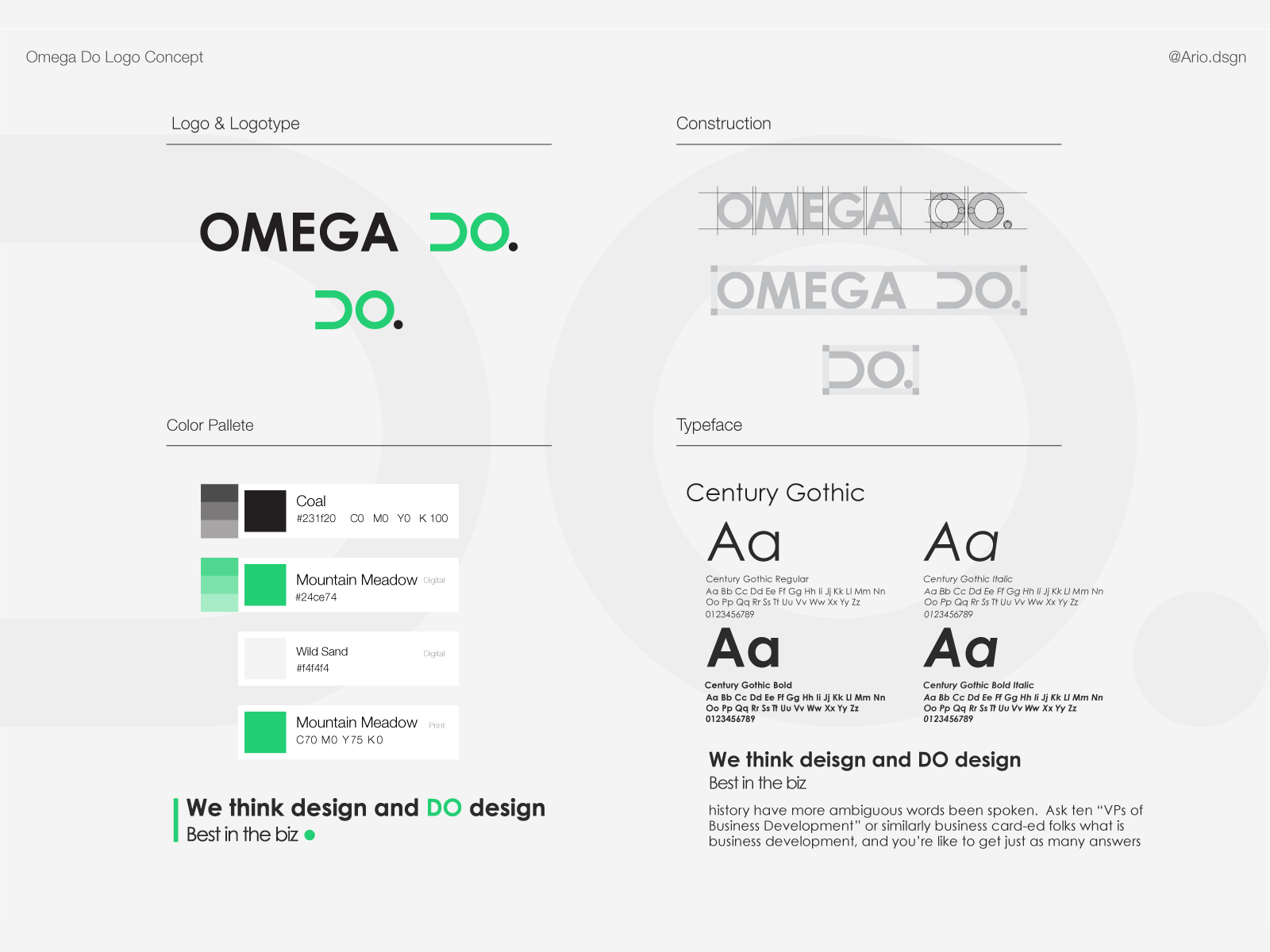 Omega Do - Logo Design brand design brand identity branding branding design design guideline icon logo styleguide typogaphy typography