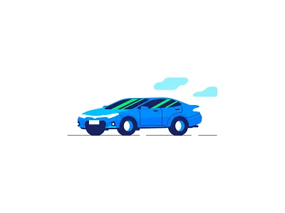 Hybrid car blue cab car city icon illustration internet taxi iran ride snapp transport transportation ui