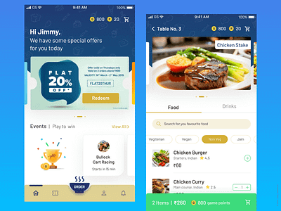 Derby Restobar App - Mumbai, India betting app dining food app ios ios app ios app design strategic design ui design ux