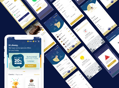 Derby Restobar app VD app design mumbai food ordering app gaming app horse racing app racing app restaurant app rewards and offers ui design ui ux app design ux