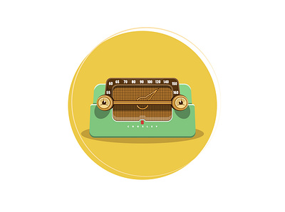 Vintage Radio design flat illustration flatdesign graphicdesign icon iconography illustration illustrator ui vectorart