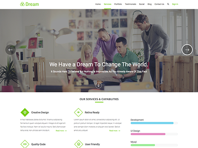 Dream Landing page - free sketch file attached.