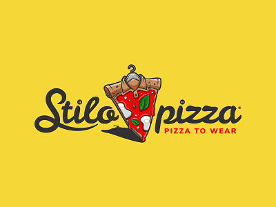Stilopizza - Pizza to Wear cartoon food green illustration italia italy logo logo design mode pizza pizzeria red stilopizza wear yellow
