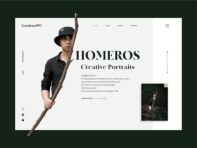Creative Portraits Page creative design illustration page photography website website design