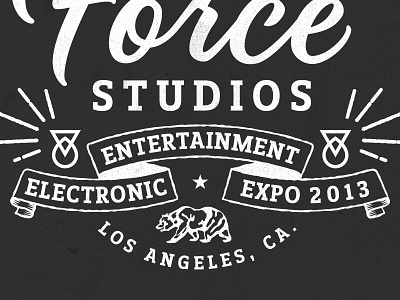 E3 Goodies banner bear california e3 expo los angeles vintage