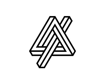 A geometry icon impossible logo mark triangle