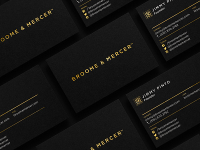 Broome & Mercer Business Cards b branding broome business card m mercer monogram watch