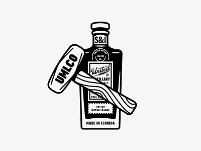 UMLCO Legacy Mark alcohol apparel bottle branding distillery hammer logo mark motorcycle scotch sledgehammer t-shirt whisky