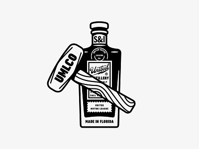 UMLCO Legacy Mark alcohol apparel bottle branding distillery hammer logo mark motorcycle scotch sledgehammer t shirt whisky