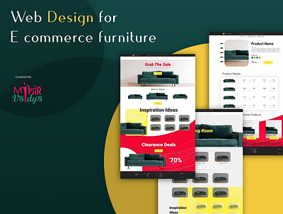 Ecommerce Furniture Web Design app design ui user experience user interface design ux web website website design