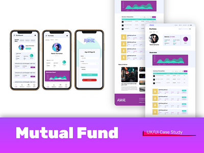 Mutual Fund - Website and App Case Study app branding casestudy design mutual funds typography ui user experience user interface design ux website website design