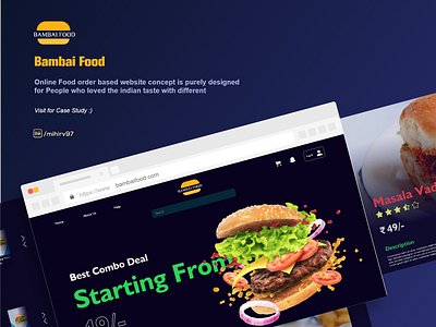 Bambai Food: Food order Website case study ui uiux user experience user interface design ux web web design webdesign website website design